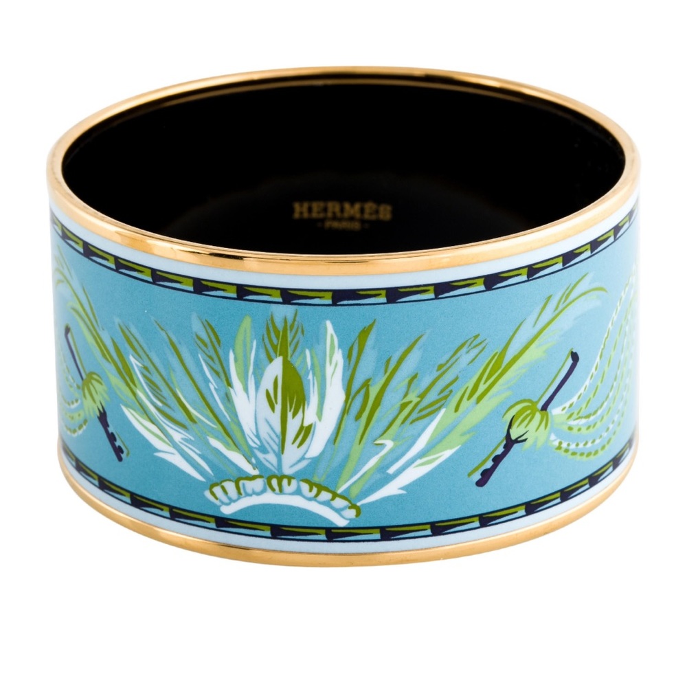 Hermes Enamel Print Bangle